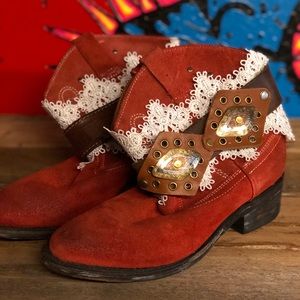 Upcycled cowgirl boots